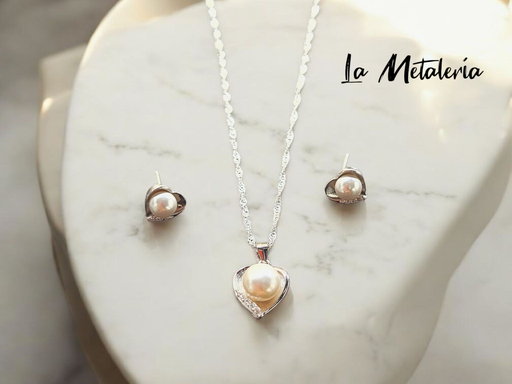 Set Corazón con Perla