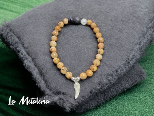 Pulsera Pmp Ala Jaspe Madera