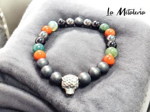 Pulsera Php Jaguar Ágata Verde