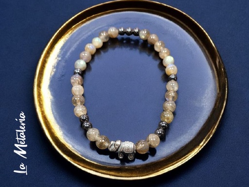 Pulsera PMP Elefante Labradoritas y Hematitas