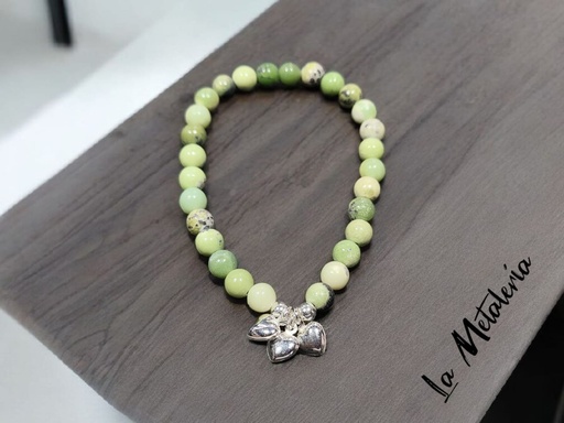 Pulsera PMP Corazones Jade Olivo
