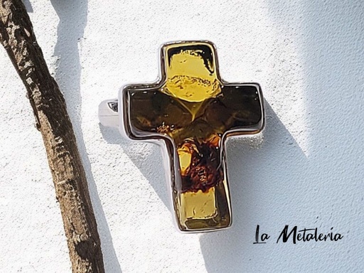 Anillo Cruz Ámbar