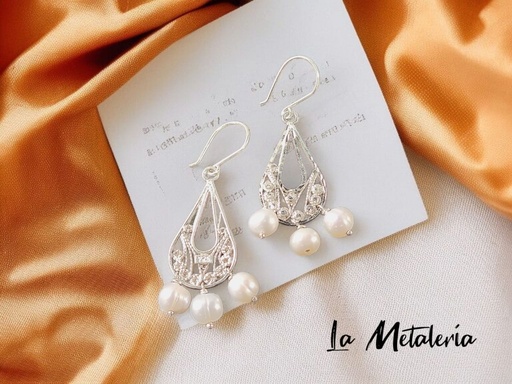 Aretes Filigrana con Perla