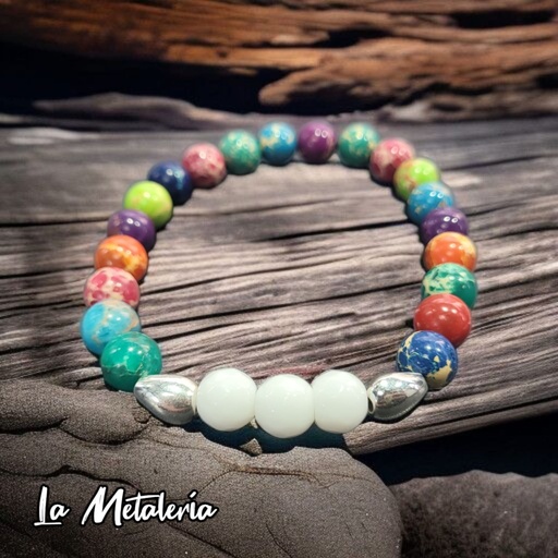 Pulsera PHP Gotas Jaspe de Colores