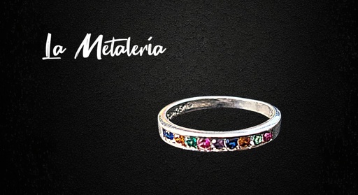 Anillo Zirconias de Colores