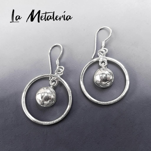 Aretes Bola al Centro