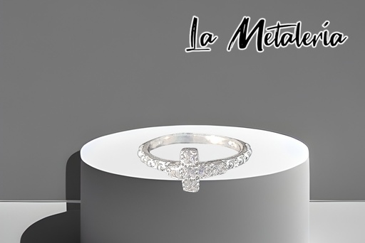 Anillo Cruz con Zirconias