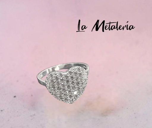 Anillo Corazón con Zirconias